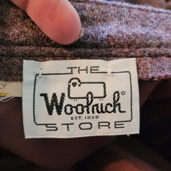 Vintage Woolrich Women's 100% Pure Wool Purple Knee Length Skirt Size 6 Pockets - Picture 10 of 14